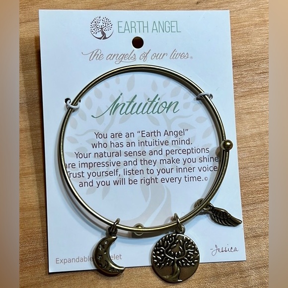 Earth Angel Intuition - Bangle charm bracelet New in box! Ready to gift! - Picture 1 of 5